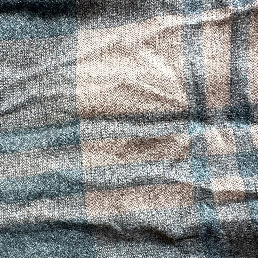 NWT FULLRON Men's Checkered Scarf - Black and Brown - cashmere blend
